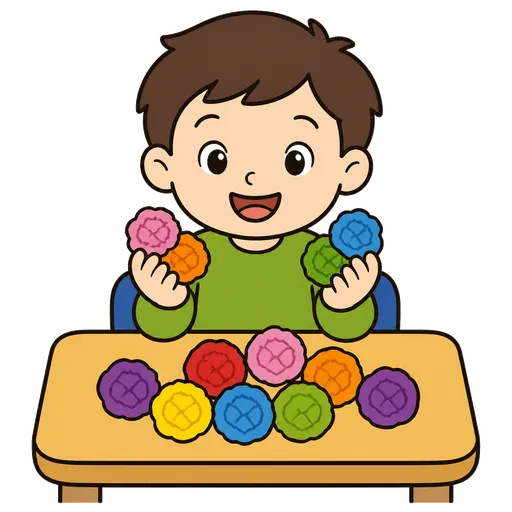 Pictograma CAA: bolitas de papel tisú