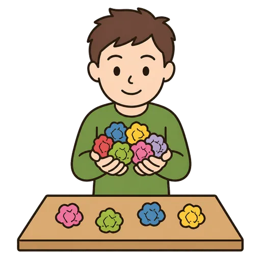 AAC pictogram: tissue paper balls