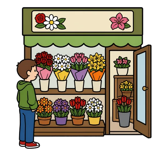 Pictogramme CAA : boutique de fleurs