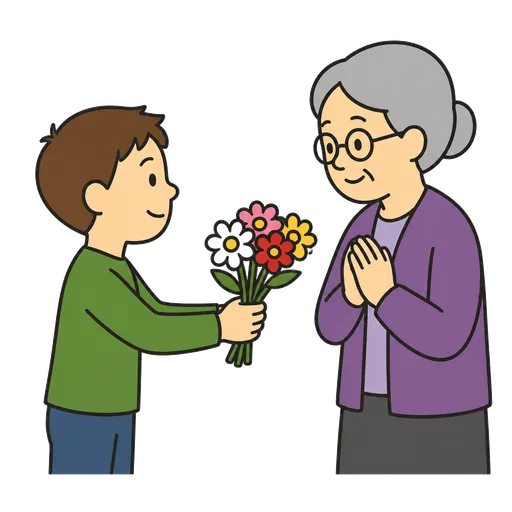 AAC-Piktogramm: Blume für Oma