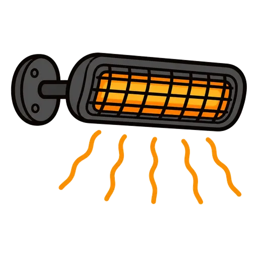 Piktogram AAC: lampa grzewcza