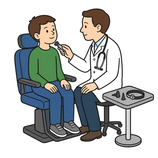 Piktogram AAC: laryngolog dziecięcy