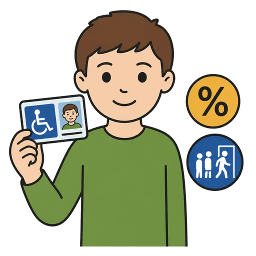 Pittogramma CAA: tessera per invalidità