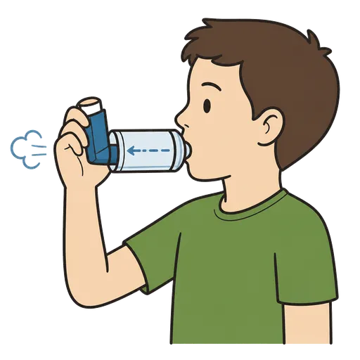 Piktogram AAK: inhalovaný lék