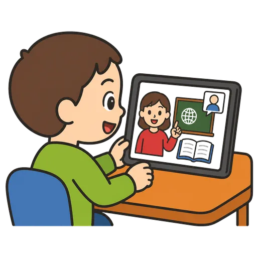 Pictograma CAA: clase en línea