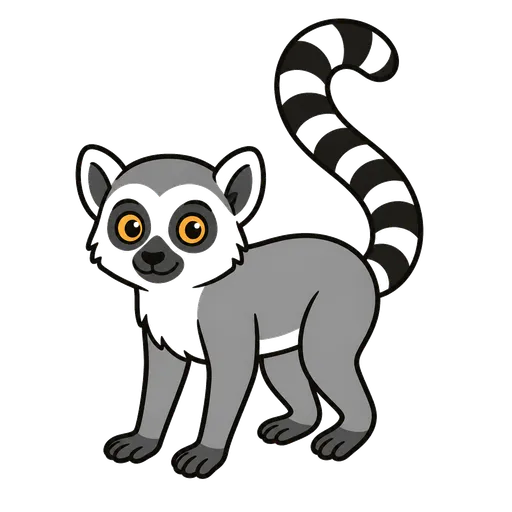 Piktogram AAC: lemur katta
