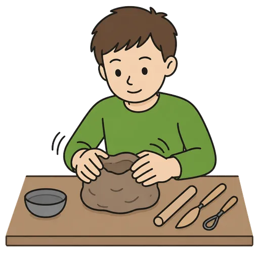 AAC pictogram: Shape clay