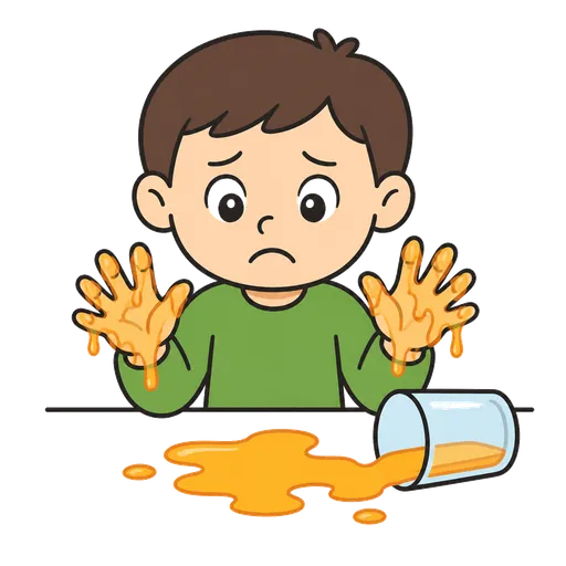 Piktogram AAC: lepki od soku