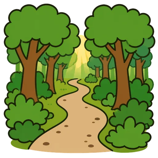 AAC-Piktogramm: Waldweg