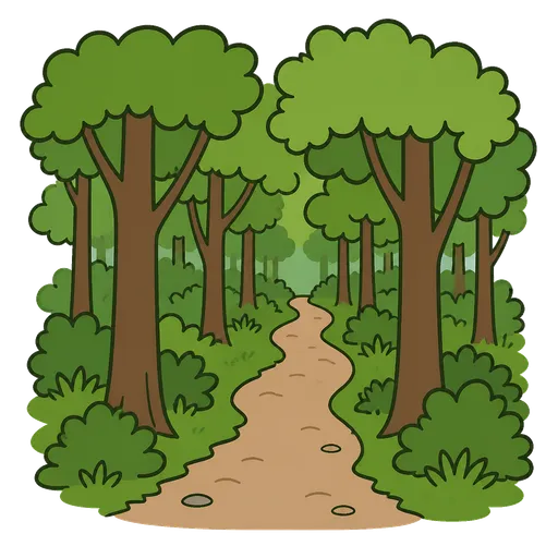 AAC-Piktogramm: Waldweg