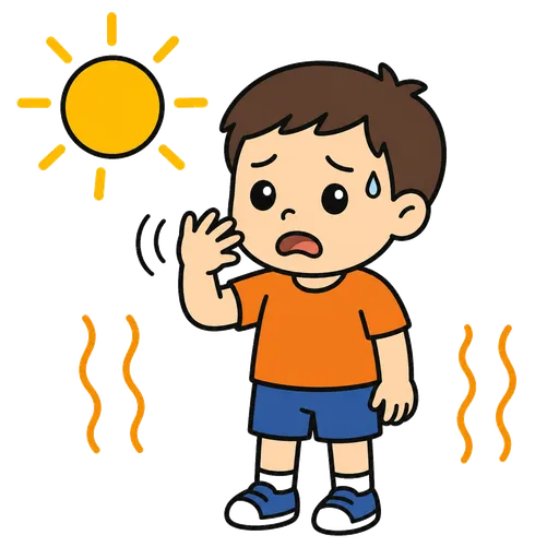 Piktogram AAC: letni upał