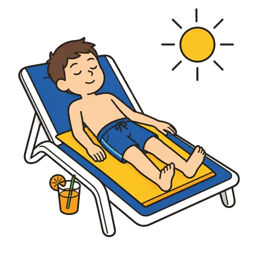 AAC-Piktogramm: Sonnenbaden