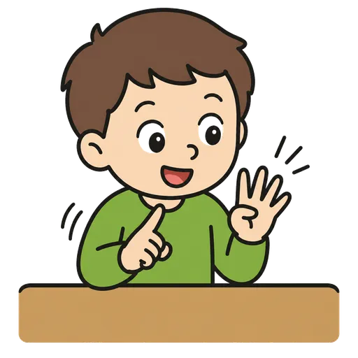 AAC pictogram: counting with fingers