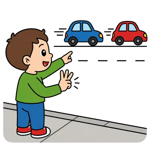 AAC pictogram: counting car