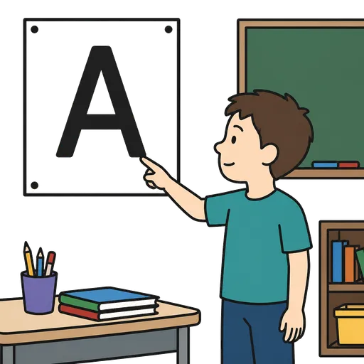Piktogram AAC: litera tygodnia