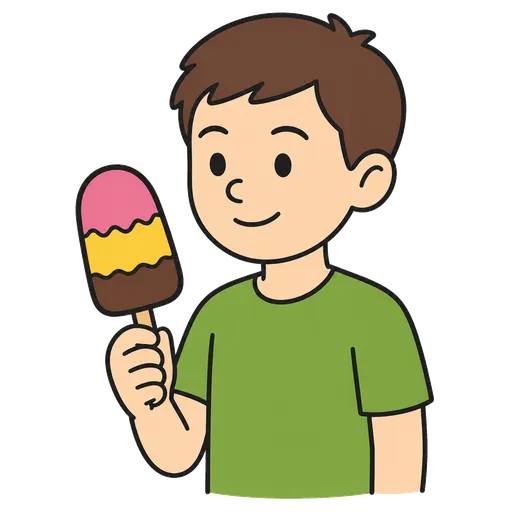 Piktogram AAC: lody na patyku