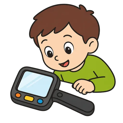 Piktogram AAK: elektronická lupa