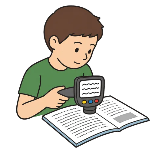 AAC-Piktogramm: elektronische Lupe