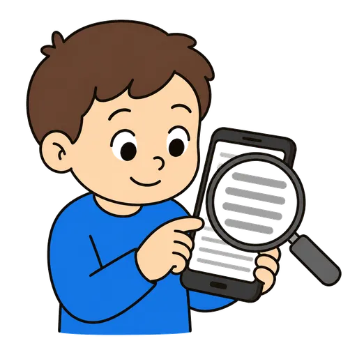 Piktogram AAC: lupa w telefonie