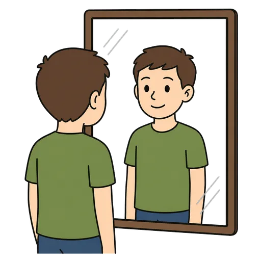 Piktogram AAK: mirror reflection
