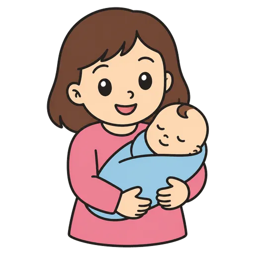 Piktogram AAC: młoda mama