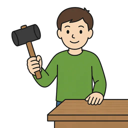 AAC-Piktogramm: Gummihammer
