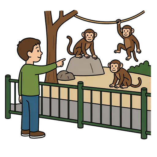 Pittogramma CAA: parco delle scimmie