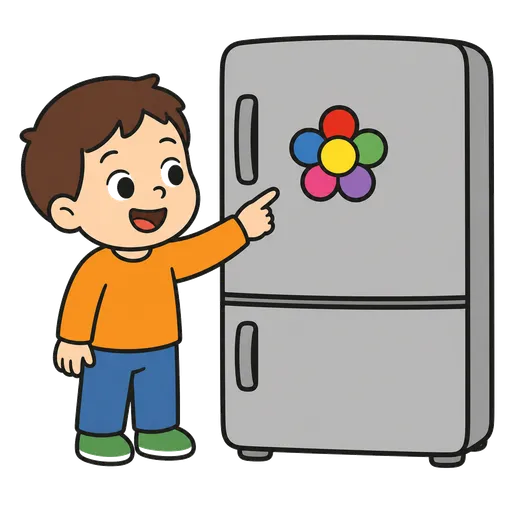 AAC-Piktogramm: Magnet am Kühlschrank
