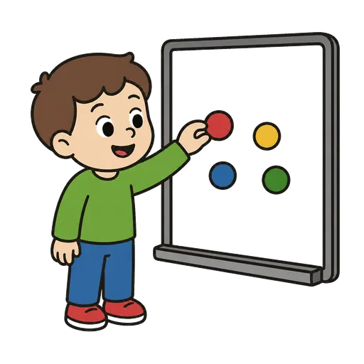 Piktogram AAC: magnesy na tablicę