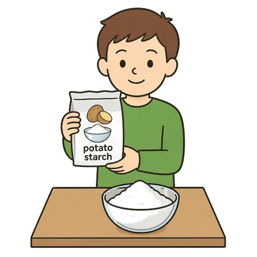 Piktogram AAC: mąka ziemniaczana