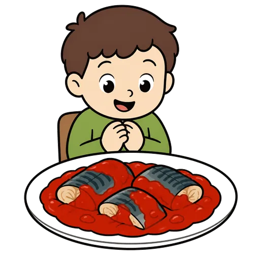 Pittogramma CAA: sgombro in salsa di pomodoro