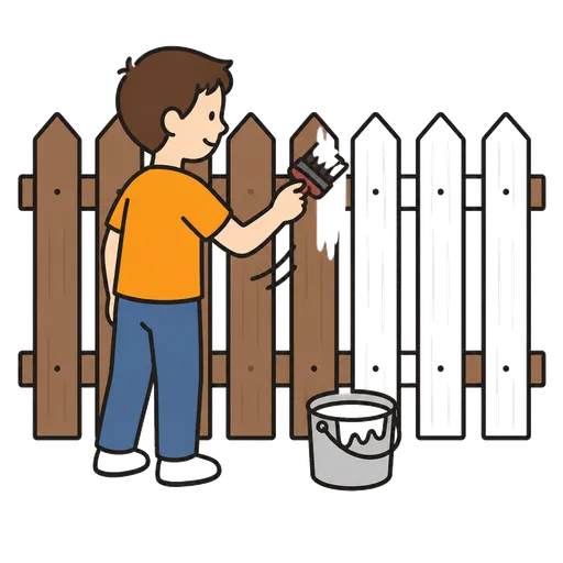 Piktogram AAK: natřít plot