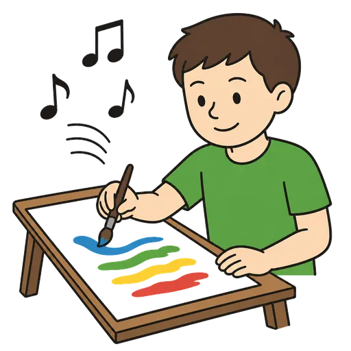 AAC pictogram: paint to music