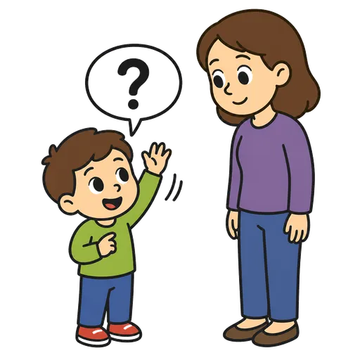 Piktogram AAC: mam pytanie do pani