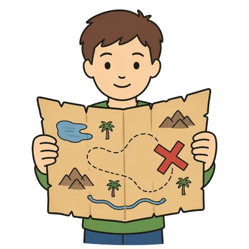 Piktogram AAK: treasure map