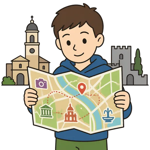 Pittogramma CAA: mappa turistica