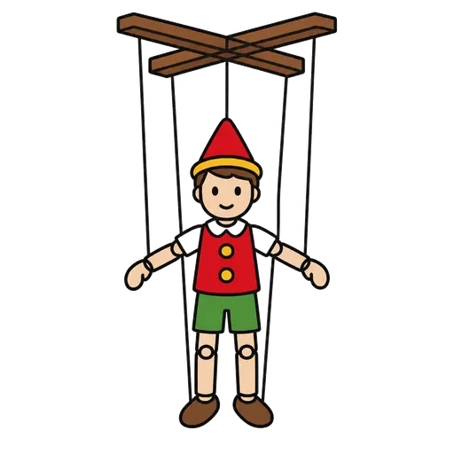 Pittogramma CAA: burattino a marionette