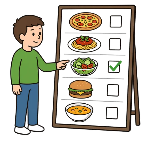 Piktogram AAC: menu obrazkowe