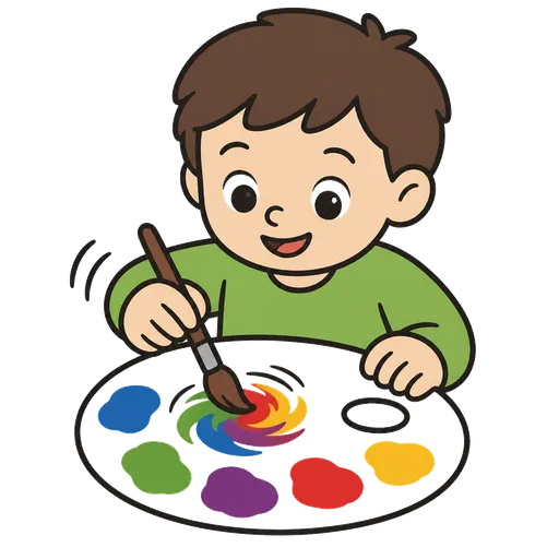 AAC pictogram: mixing colors