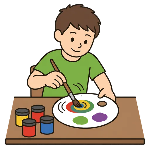 Pictograma CAA: mixing colors
