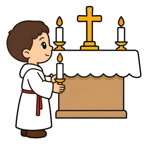 Piktogram AAC: ministrant