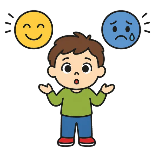 Pittogramma CAA: Posso sentire due emozioni insieme