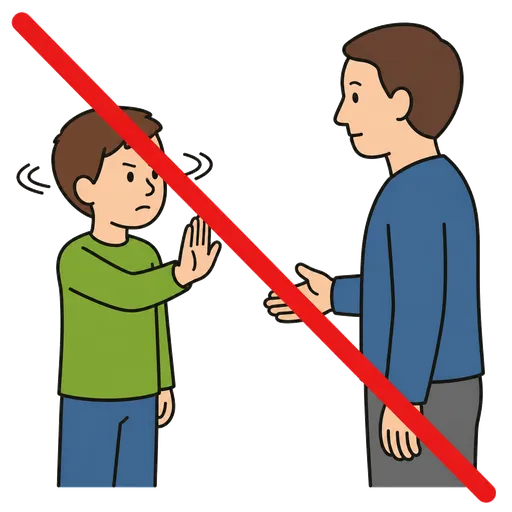 Pictograma CAA: Puedo decir que no a un adulto