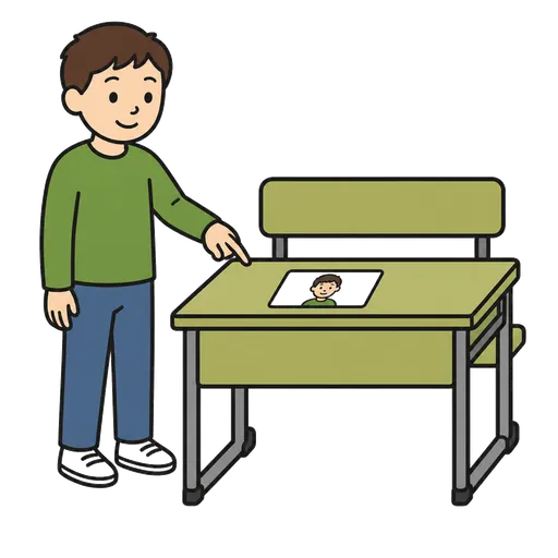 AAC-Piktogramm: Mein Platz am Schreibtisch