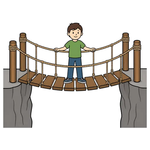 Pictograma CAA: puente colgante