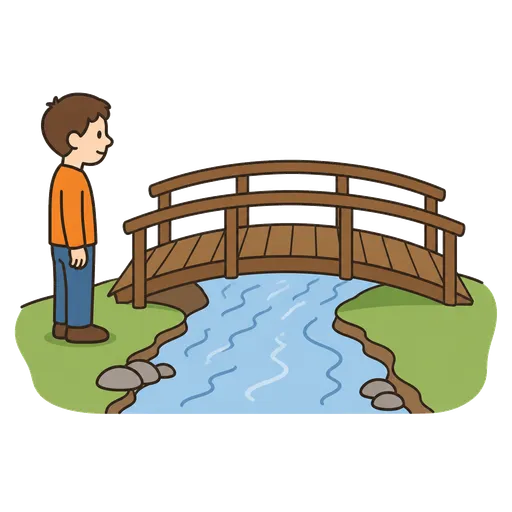 Pittogramma CAA: ponte sul ruscello