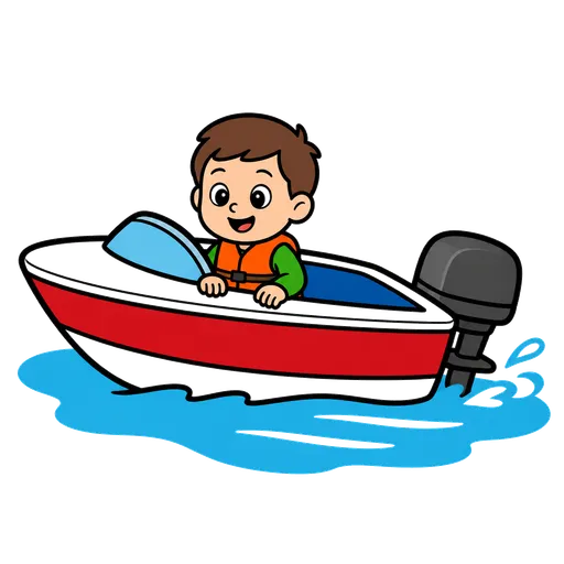 Piktogram AAK: motorový člun