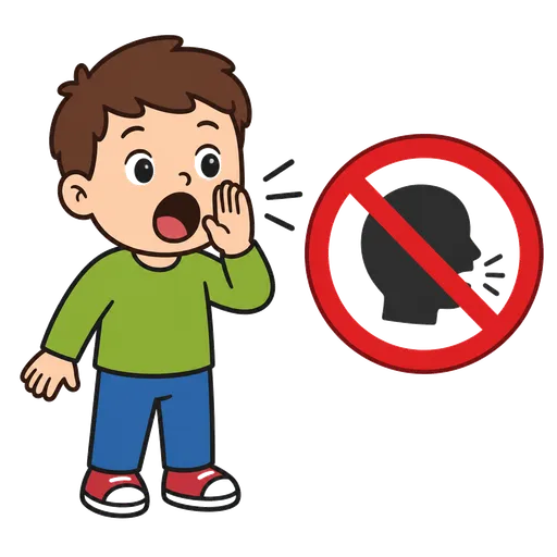 Piktogram AAC: mówię głośno: nie!