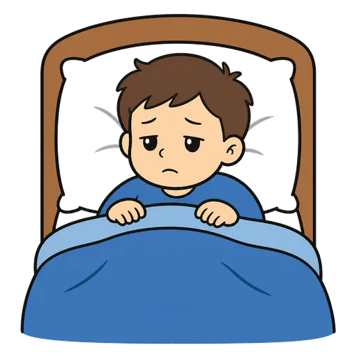 Pittogramma CAA: deve stare a letto