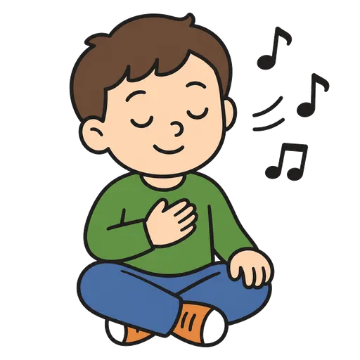 AAC-Piktogramm: Musik beruhigt mich